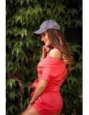 Summer jumpsuit tied at the waist Coral 3070 - Online store - Boutique